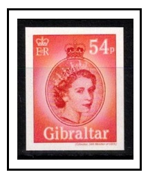 GIBRALTAR - 2014 54p official IMPERFORATE PROOF.