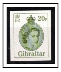 GIBRALTAR - 2014 20p official IMPERFORATE PROOF.