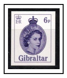 GIBRALTAR - 2014 6p official IMPERFORATE PROOF.