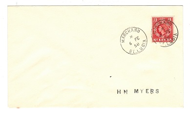 ST.LUCIA - 1959 unaddressed cover from MABOUYA VALLEY.
