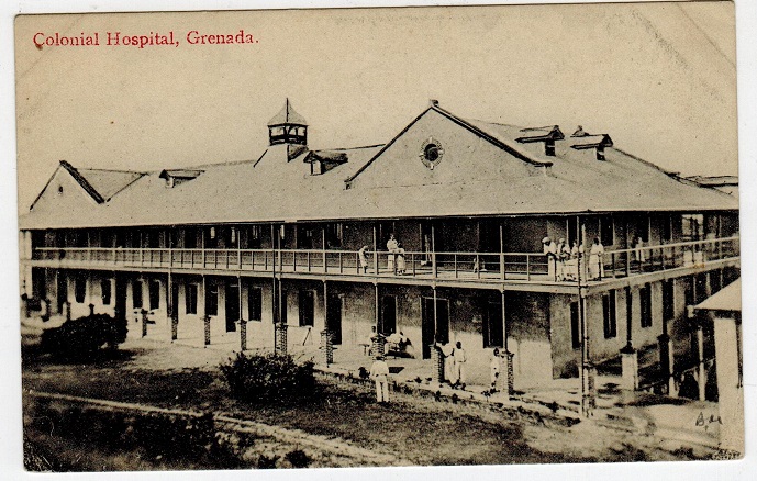 GRENADA - 1910 inter-island 1/2d rate postcard to Barbados.