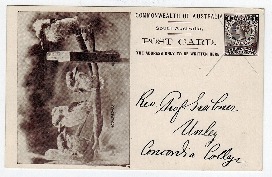 SOUTH AUSTRALIA - 1908 illustrated PSC depicting 