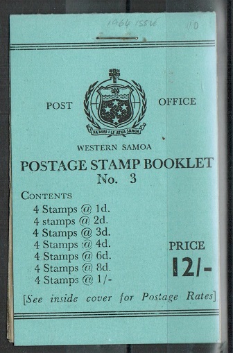 SAMOA - 1964 issue 12/- BOOKLET.  SG SB10.