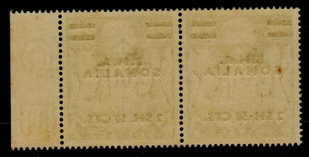 B.O.F.I.C. (Somalia) - 1948 2s50c on 2/6d BMA/SOMALIA U/M pair with MISPLACED STOP.  SG S19a.