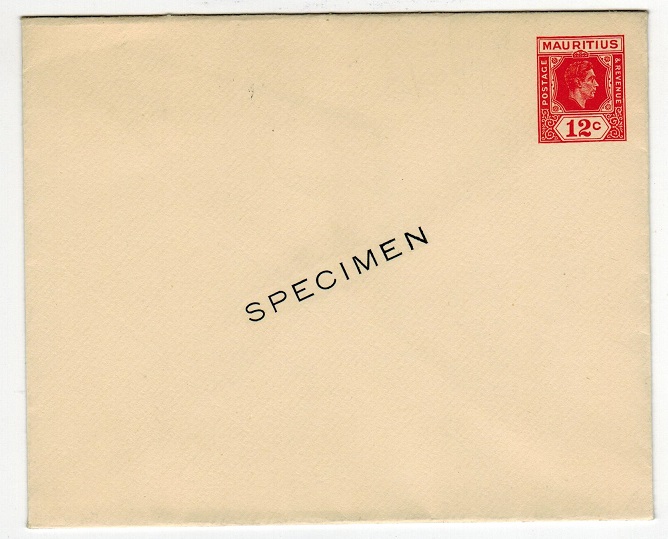MAURITIUS - 1938 12c red PSE unused SPECIMEN.  H&G 47.