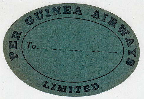 NEW GUINEA - 1930 (circa) GUINEA AIRWAYS label.
