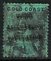 TOGO - 1915 1/- used with FORGED 