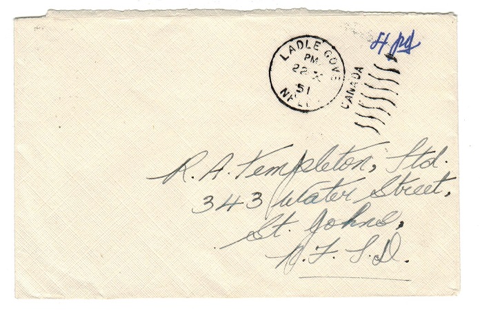 NEWFOUNDLAND - 1951 stampless 