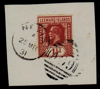 ST.KITTS (Nevis) - 1929 1 1/2d (SG 64) used at NEVIS.