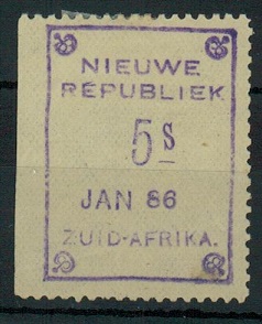 NEW REPUBLIC - 1886 5/- violet mint.  SG 16.
