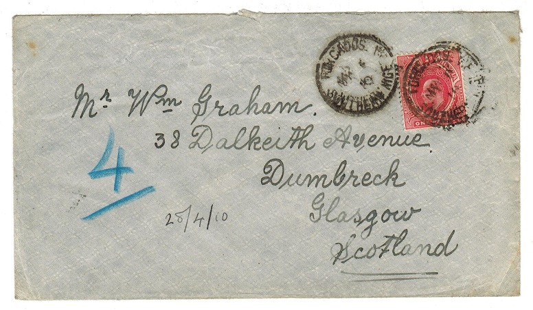 SOUTHERN NIGERIA - 1910 1d rate cover to UK used at FORCADOS.