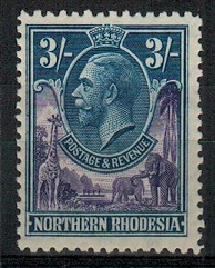 NORTHERN RHODESIA - 1925 3/- U/M.  SG 13.