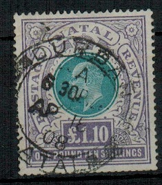 NATAL - 1902 £1.10s green and violet used.  SG 143.