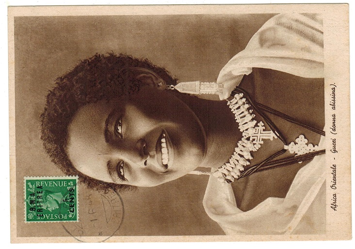 B.O.F.I.C. (Eritrea) - 1948 postcard used locally from SENAFE.