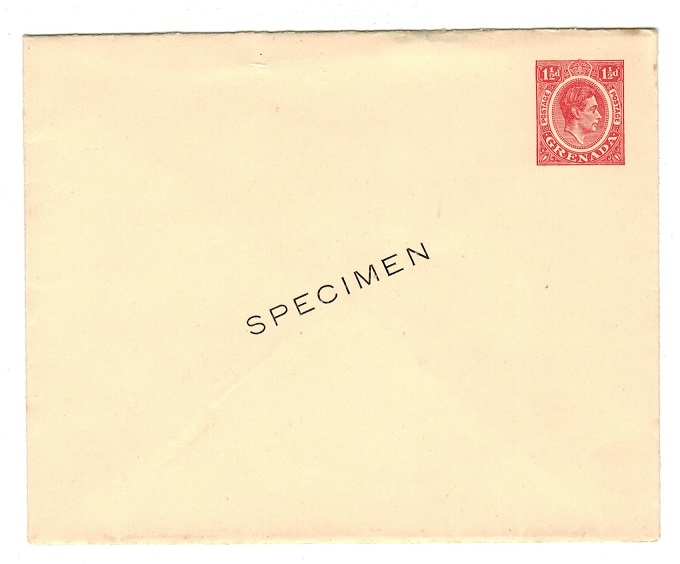 GRENADA - 1938 1 1/2d carmine PSE overprinted SPECIMEN.  H&G 2.
