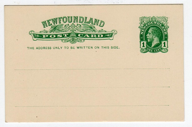 NEWFOUNDLAND - 1915 1c green PSC unused.  H&G 12.