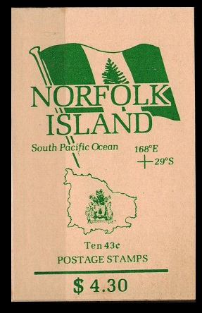 NORFOLK ISLAND - 1991 $4.30 green complete BOOKLET.