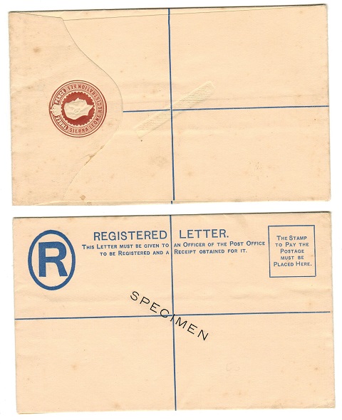SIERRA LEONE - 1938 3d brown on cream RPSE (size G) SPECIMEN.  H&G 5.