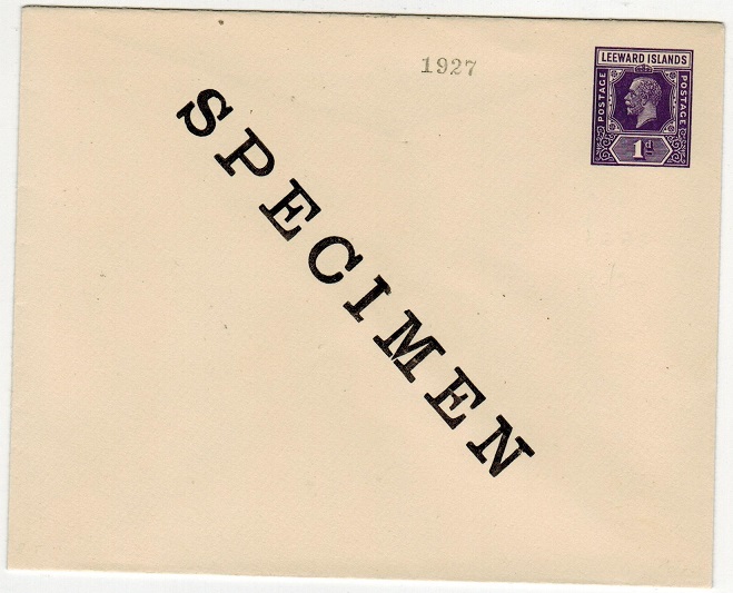 LEEWARD ISLANDS - 1926 1d violet (ex archives) PSE SPECIMEN.  H&G 5.