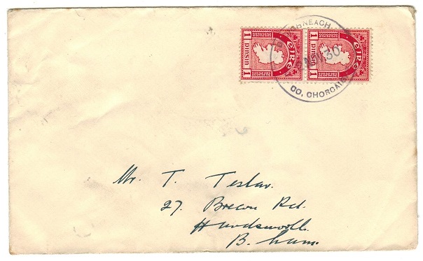 IRELAND - 1930 2d rate cover to UK used at DROIGHNEACH/CO CHORCAIGHE.