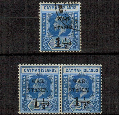 CAYMAN ISLANDS - 1917 1 1/2d on 2 1/2d 