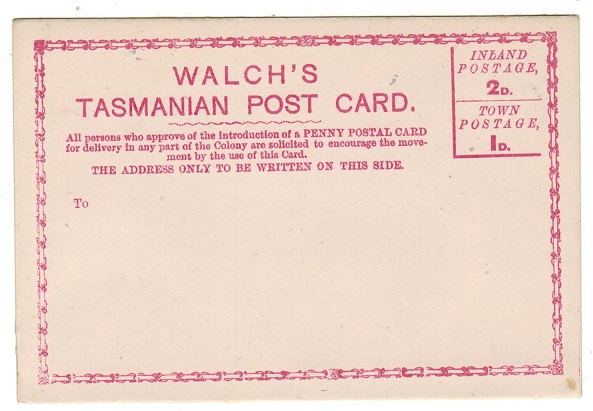 TASMANIA - 1900 (circa) WALCH 